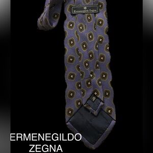 Ermenegildo Zegna Necktie Silk Purple
